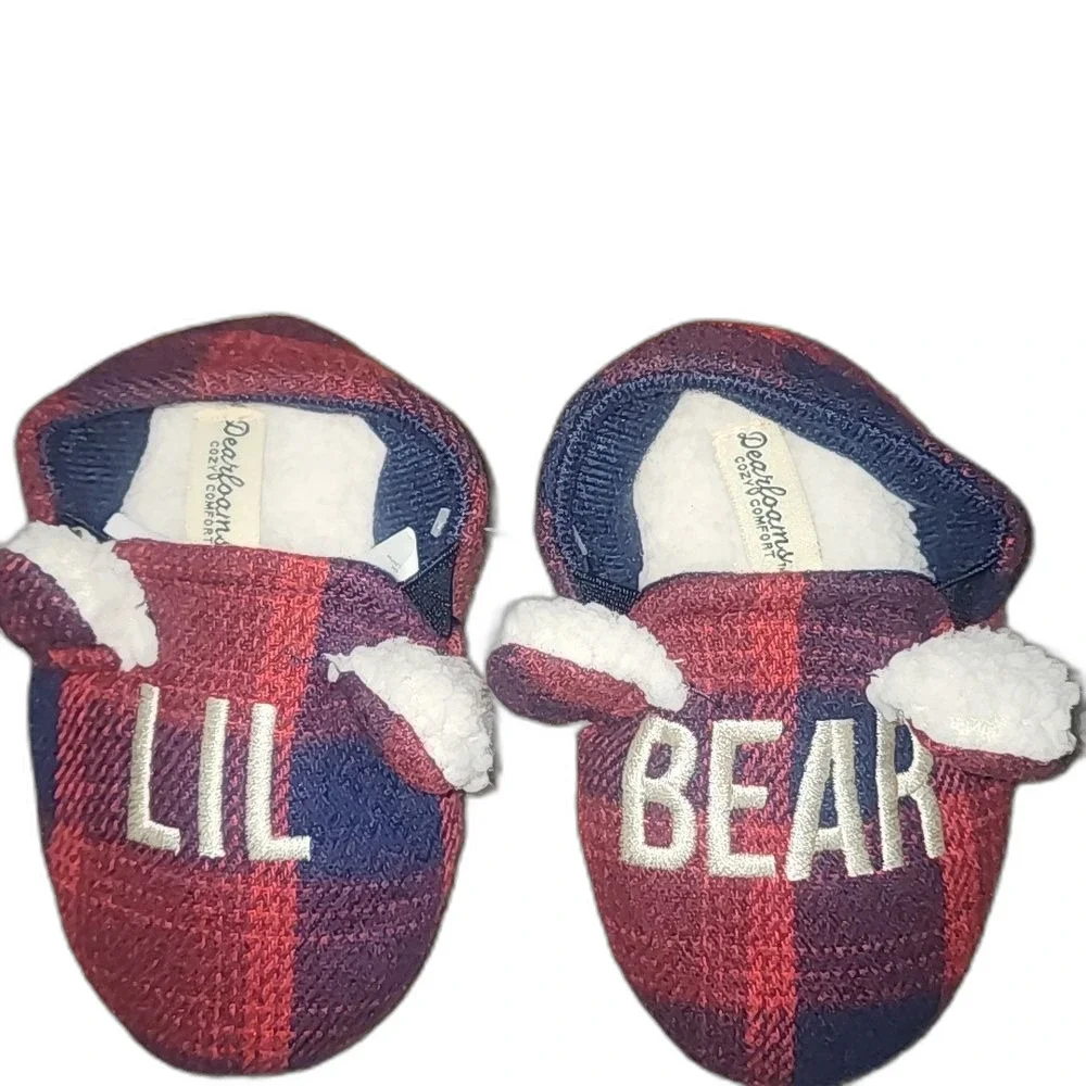 Dearfoams Cozy Comfort Kids Little Bear Classic Slippers Siz e 5/6